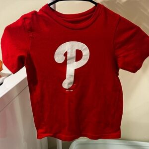 Genuine Merchandise Phillies Red Tshirt with White Logo Size 5/6